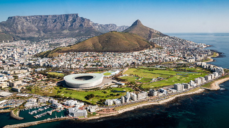 Pogled iz zraka na Cape Town v Južni Afriki