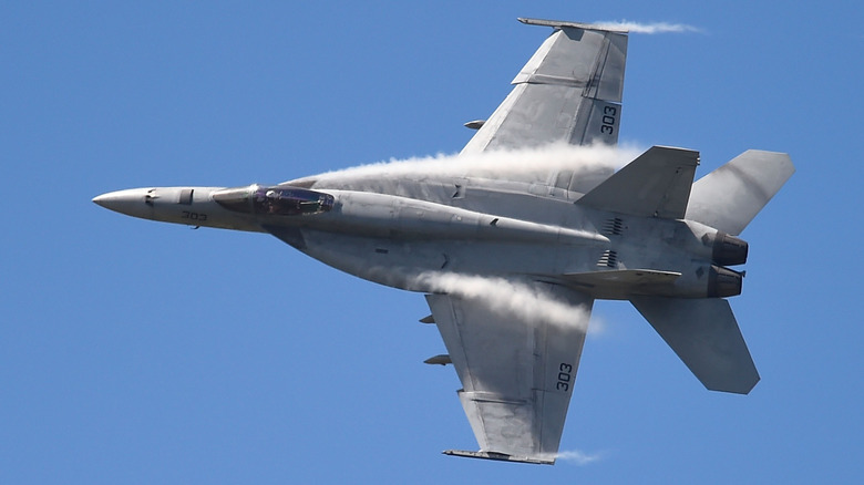 F/A 18E Super Hornet iz lovske eskadrilje VFA-115 ameriške mornarice izvaja bombardiranje 6. aprila 2016 v Townsvillu v Avstraliji. Vaja Črno bodalo je terensko usposabljanje, ki poteka v bazi RAAF Townsville in okoliškem zračnem prostoru od 1. do 15. aprila.