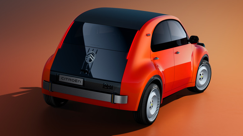 Pogled od zadaj 3/4 koncepta Citroën 2CV